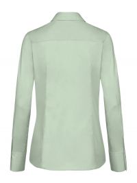 Bluse Mintgrün Langarm mit Kentkragen und breiten Manschetten mit zwei Knöpfen